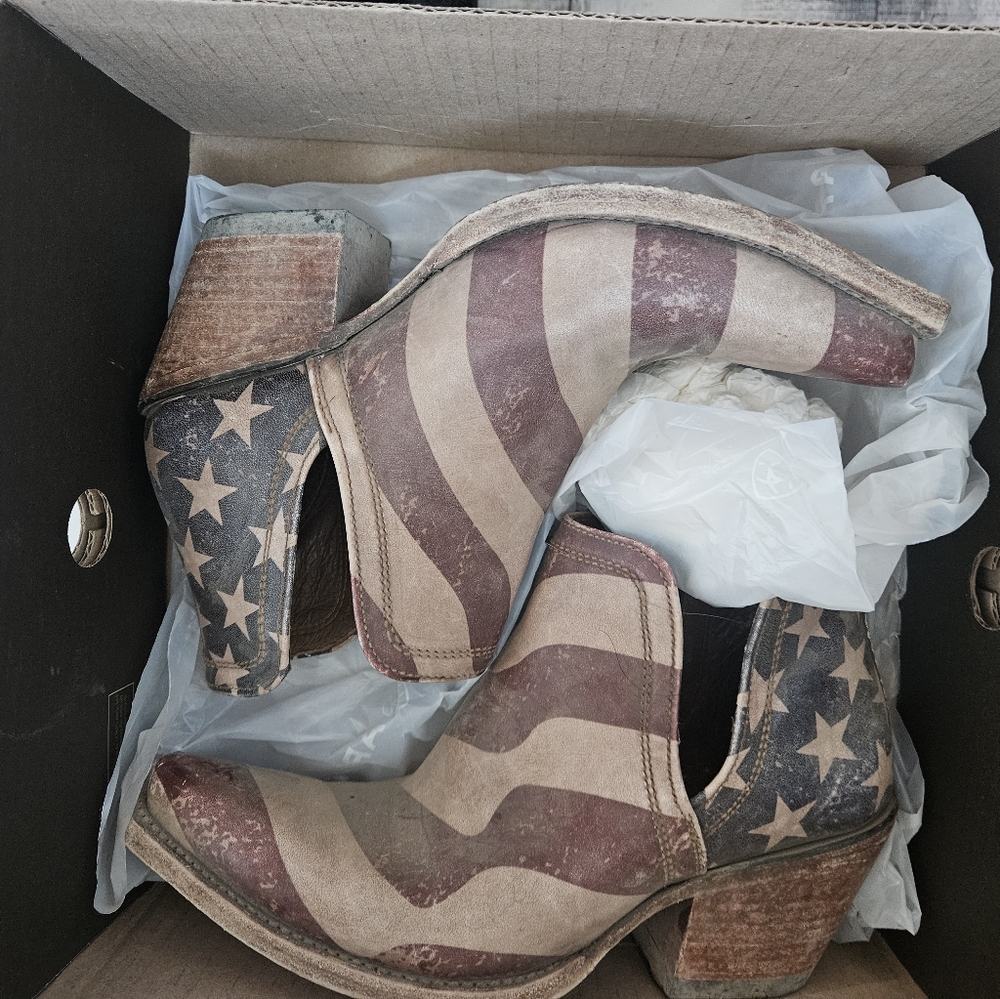 RED, WHITE AND BLUE BOOTS
